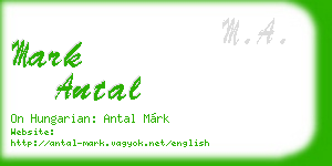 mark antal business card