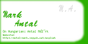 mark antal business card